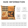 thumbnail image 5 of Fall Autumn Pillow Covers for Thanksgiving,Outdoor Waterproof Throw Pillows  Orange Yellow Buffalo Plaid Maple Leaf Pillow Cases for Patio Furniture Bench Couch Bed Sofa Decor, 5 of 5