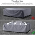 thumbnail image 6 of 126" L x 63" W x 28" H Patio Furniture Covers - Heavy Duty 600D Outdoor Furniture Covers Waterproof for Most 6 Peice Patio Furniture Set, Sectional Sofa and Dining Set - Gray, 6 of 12