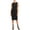 Black, variant on RACHEL ROY $129 Womens Black Mesh Inset Sleeveless Grommet Sheath Dress L B+B