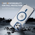 thumbnail image 5 of Allytechgroup Clear Magnetic Case for Apple iPhone 16 Pro Max, Camera Lens Kickstand Compatible with Magsafe Slim Fit Drop Protection Shockproof Back Case Cover for iPhone 16 Pro Max, Blue, 5 of 8