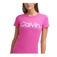 thumbnail image 2 of Calvin Klein Women's Logo T Shirt Pink Size Small, 2 of 3