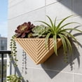 thumbnail image 6 of Floating Shelf Wooden Wall Mounted Triangle Shelf for Plants, Bohemian Corner Storage Rack for Home Decor, Decorative Shelf for Small Potted Plants and Statues, 6 of 6