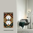 thumbnail image 4 of Duplex Light Switch Wall Plate 1-Gang Single Decorative Receptacle Outlet Covers - Southwest Tribal Indian Geometric, 4 of 5