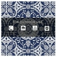 thumbnail image 6 of RV Patio Carpet 9x18 ft Outdoor Rug with Bag - Blue White Floral Design - Camping, Beach, Picnic Mat, 6 of 9