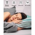thumbnail image 4 of Turquoise Gray Pillow Covers Queen Size 2 Pack, Farmhouse Abstract Gradient Aesthetic Soft Bed Throw Pillowcases Breathable Cooling Long Lumbar Body Pillow Sham Cover for Bed Sofa 20''x30'', 4 of 7