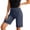 Dark Blue, variant on Stretchy Jean Shorts for Women High Waisted Tummy Control Pull on Denim Shorts Summer Casual Knee Length Jorts with Pockets