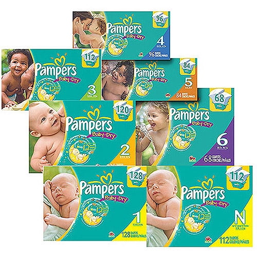 walmart pampers baby dry size 3