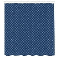thumbnail image 3 of Ambesonne Indigo White Shower Curtain, Retro Dots Stars, 69"Wx75"L, Indigo White, 3 of 5