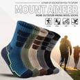 thumbnail image 3 of 5 Pairs Merino Wool Hiking Socks Warm Thermal Winter Cozy Cushioned Moisture Wicking Socks for Women & Men, 3 of 6