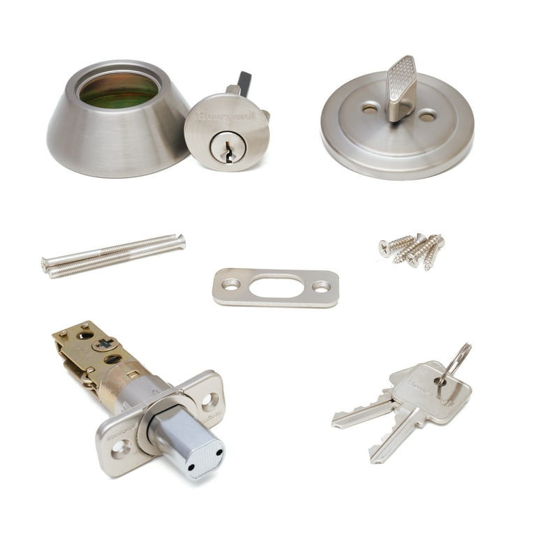 Honeywell Double Cylinder Deadbolt, Satin Nickel, 8112309 Honeywell Double Cylinder Deadbolt, Satin Nickel, 8112309