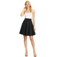 thumbnail image 4 of Made by Johnny Women's Basic Versatile Stretchy Flared Casual Midi Skater Skirt XXXL BLACK, 4 of 6