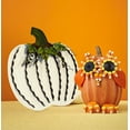 thumbnail image 2 of Metal Pumpkin Fall Harvest Decor Free Standing Pumpkin Centerpiece for Table Indoor Outdoor Garden Yard Rustic Pumpkin Sign Decor, 2 of 5