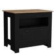 thumbnail image 2 of 35.3" Tall Kitchen Island with 2 Doors 3 Shelves | Organize Kitchen Items Well, 2 of 4