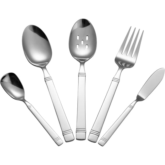 45 Pieces Stainless Steel Flatware Set - Service for 8, Dishwasher Safe, Durable and Rust-Resistant, Eloise