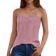 thumbnail image 1 of Top sin tirantes holgado con tirantes de seda helada de color liso y espalda arrugada para mujer - Poliéster suave, transpirable y ligero, tallas S-XXL, perfecto para primavera/verano, 1 of 5