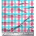 thumbnail image 1 of Soimoi Green Cotton Duck Fabric Window Pane Check Print Sewing Fabric Yard 42 Inch Wide, 1 of 1