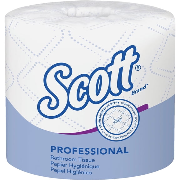 Kimberly-Clark KCP 04460 Scott Standard Roll Bathroom Tissue, 2 Ply - 550 Sheet per Roll - 80 Roll per Case