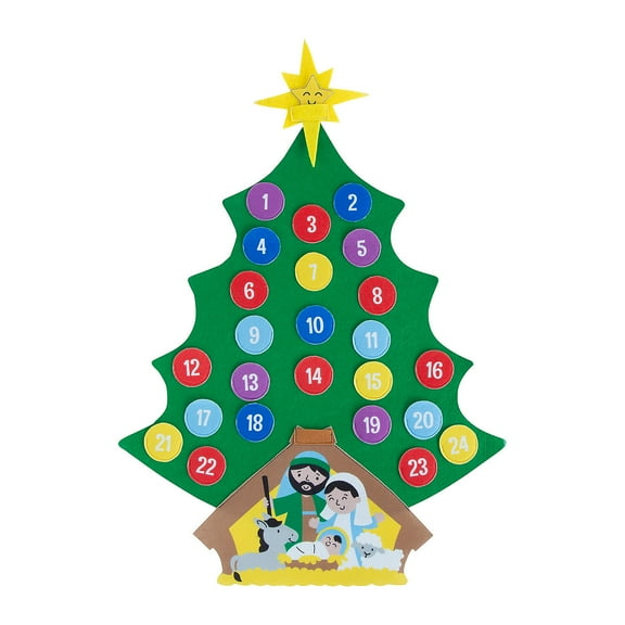 Felt Nativity Advent Countdown, Home Decor, Christmas, 1 Pieces