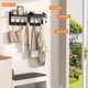 thumbnail image 3 of Evermagin Perchero de pared de 29 pulgadas con estante 4 en 1 Perchero de pared y colgador de llaves con 11 ganchos Porta llaves de entrada con soporte para correo para sala de estar dormitorio negro, 3 of 6