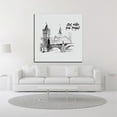 thumbnail image 2 of 24" x 24" Prague by TypeLike - Wall Art Print on Canvas Fabric Gray, 2 of 3