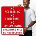 thumbnail image 2 of No Soliciting No Loitering Sign,, 2 of 8
