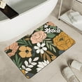 thumbnail image 3 of Bath Mat Rug,Vintage Large Floral Non Slip Quick Dry Super Absorbent Thin Bathroom Rugs Fit Under Door-Easy to Clean Bathroom Floor Mats-Shower Rug for Shower Sink Bathtub(16" x 24"in), 3 of 6