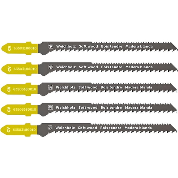 Fein 3 Inch 10-18 Tpi Chrome-Vanadium Jigsaw Blades, 5 Pack