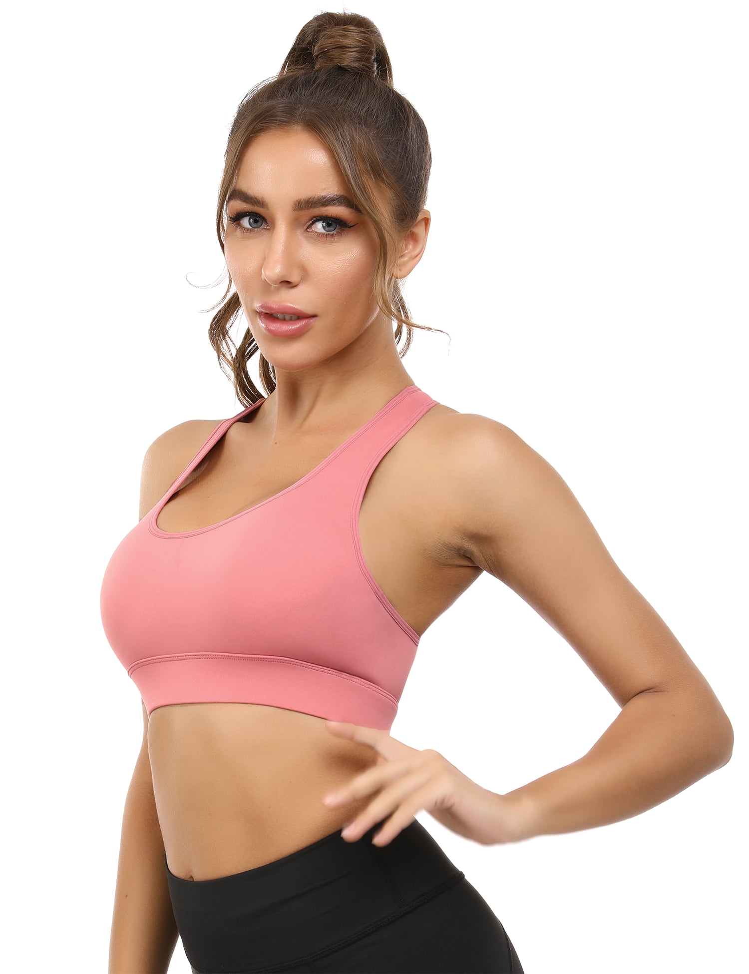 Doaraha Strappy Sports Bra for Women Sexy Crisscross Back Light Support  Yoga Bra with Removable Cups - Walmart.com