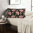 thumbnail image 6 of Pofeuu Rose Flowers Print Polyester Microfiber Plush Pillowcases, Super Soft and Cozy Pillow Case Covers with Envelop Closure（Pillow core not included）-16"x24", 6 of 6