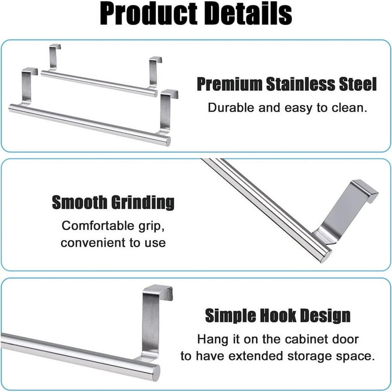 Stainless Steel Extending Over Door Kitchen Hand Towel Bar Bathroom Holder Rack Stainless Steel Extending Over Door Kitchen Hand Towel Bar Bathroom Holder Rack
