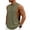 Army Green, variant on Mens Workout Tank Tops Cut Off Sleeveless Muscle Shirts Gym Athletic Running T Shirt Dark Gray M