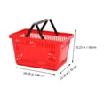 thumbnail image 2 of DEEPCRAFF Kitchen Shopping Basket Handheld Basket Red for General Users 1Pc, 2 of 8