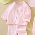 thumbnail image 5 of NIEWTR Newborn Baby Clothes Unisex Baby Clothes 4 Piece Layette Sets Cotton Newborn Clothes Gift Set Baby Gift Outfit for All Seasons(A-Light Pink,One Size), 5 of 5