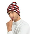 thumbnail image 2 of joogoo Checkered Grid-c2 Beanie Hats Cuffed Winter Warm Knit Thick Beanies, 2 of 7