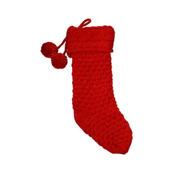Holiday Time 20inch Red Cable Knit Christmas Stocking
