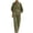 Army Green, variant on Breezora Women's Summer Casual Knit 2 Piece Outfit Batwing Sleeve Stand Collar Blouse Wide Leg Pants Loose Fit Set