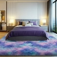 thumbnail image 2 of ZENELESS Large Fluffy Area Rugs for Living Room,8x10 Shag Rectangular Carpets for Bedroom, Tie-Dye Blue Rainbow, 2 of 7