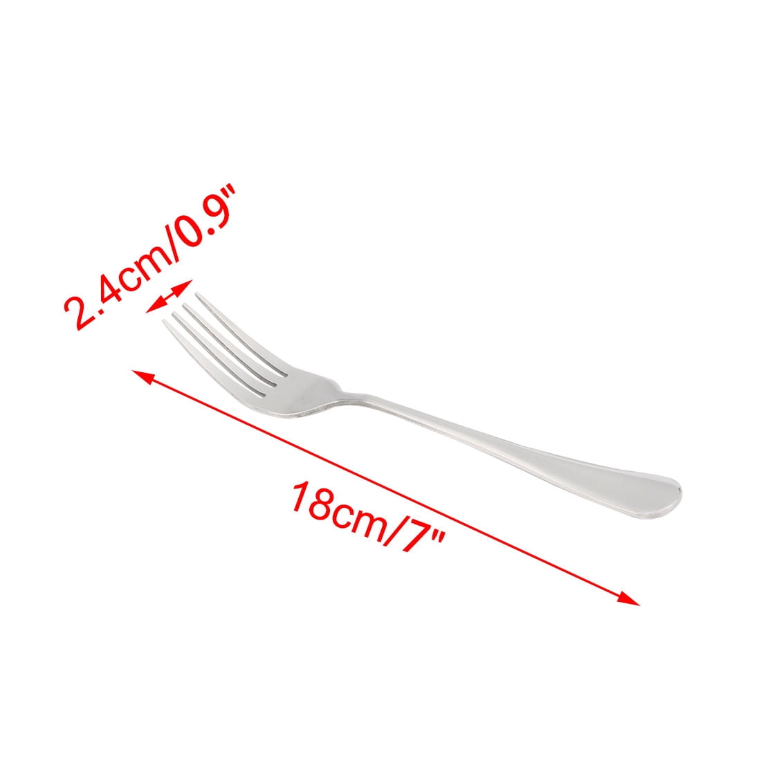 Unique Bargains Stainless Steel Forks 6 Pcs Salad Dinner Forks for Dining 7"