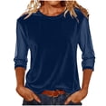 thumbnail image 2 of Blczomt Womens Blouse Lightweight Blue Casual Blouse Trendy 2026 Blouses for Women Plus Size,S, 2 of 5