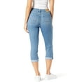 thumbnail image 3 of Levi Strauss Signature Women's and Women's Plus Mid Rise Capri Jeans, 25" Inseam, Sizes 2-28, 3 of 4