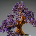thumbnail image 2 of Genuine Amethyst Gemstone Bonsai Tree in Round Ceramic Pot (8.5"), 2 of 5