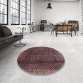 thumbnail image 4 of Ahgly Company Machine Washable Indoor Rectangle Contemporary Dark Almond Brown Area Rugs, 5' x 8', 4 of 7