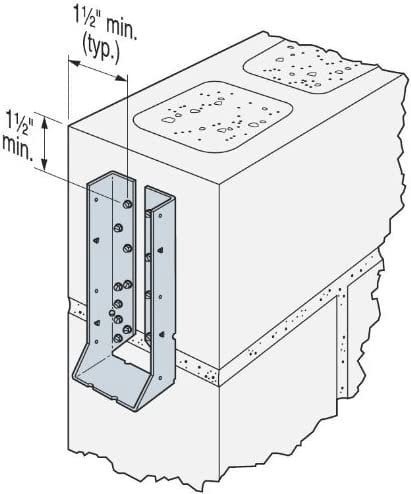 Simpson Strong Tie HUC48-25 HUC48 4 in. by 8 in. Concealed Face Mount Joist Hanger 25-Pack