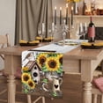 thumbnail image 2 of Table Runners 90 Inches Long Dress Scarves, Yellow Sunflowers Farmhouse Coffee/Dining/Kitchen Table Runner for Living Room, Western Star Farmhouse White Wooden 13x90 Inch, 2 of 9