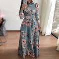 thumbnail image 1 of WomenSpring/summerFlowerPrintShortSleeveSwingWomensClothing, 1 of 5