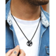thumbnail image 2 of Collar Con Dije Disco Pesa Cadena Acero Inoxidable Gym Fit Belug, Negro, 2 of 5