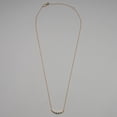 thumbnail image 3 of Mercie Sterling Silver Gold Vermeil Pendant Necklace Graduated Bezel Set Stone Design 18 Inch Everyday Wear, 3 of 9