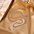 thumbnail image 5 of Initial Letters Necklaces for Men Boys,Stainless Steel A-Z 26 Alphabet Charm Pendant with 60CM/23.6" Twisted Rope Chain Gift, 5 of 5