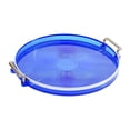 thumbnail image 3 of Bandeja de servicio redonda con asas Sunnimix bandeja de servir Azul, 3 of 8
