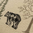 thumbnail image 2 of Donna Sharp Bear Creek King Embroidered Cotton Lodge Quilt, Cream Taupe Trees, 2 of 6